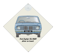 Ford Zephyr Six 1951-56 Car Window Hanging Sign
